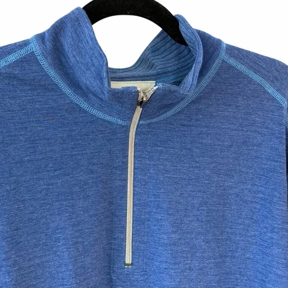 Tommy Bahama Men's Ferrara Flip Half Zip Pullover Sweater Blue XXL TTG